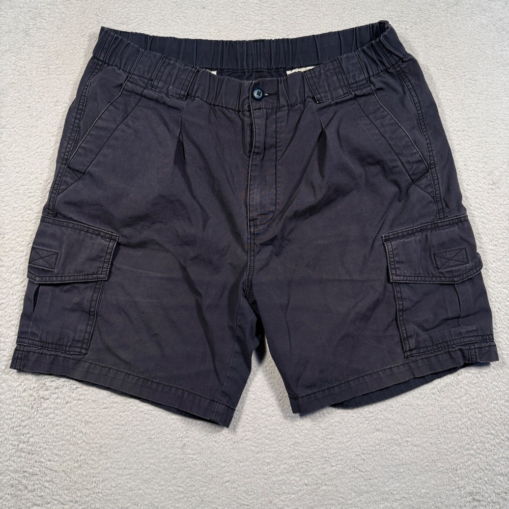Tommy Bahama Relax Cargo Shorts Mens S Navy Blue Elastic Waist Cotton
